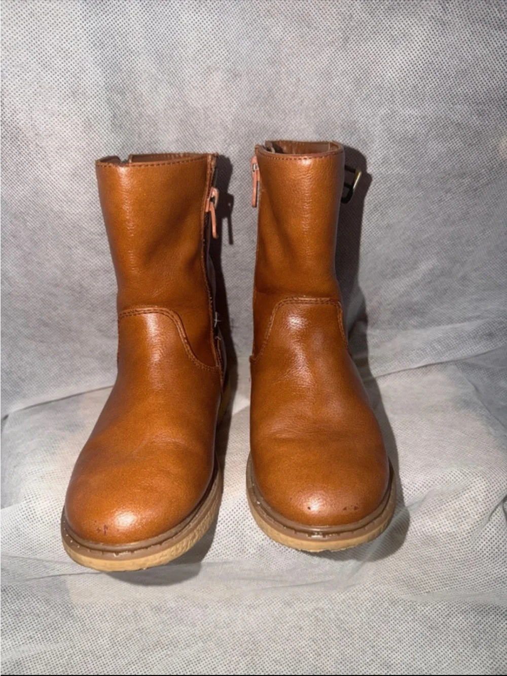 Little girls cat and jack  Mid-Calf Tan Leather Boots size 10 - Classic Casual